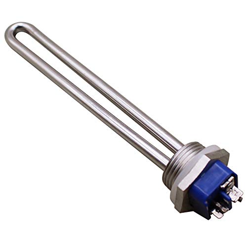 DERNORD 12V 150W Immersion Heater Submersible Water Heater Element Stainless Steel Heating Element with 1 Inch NPSM Flange - size: 12V 150W