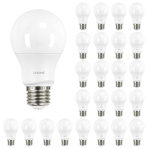 Linkind A19 LED Light Bulbs Dimmable, 60W Equivalent, Energy Efficient 9W, 2700K, 800 Lumens, E26 Standard Base, Lighting for Bedroom Living Room Home Office, 24 Packs - color: 2700k-60w 24pcs