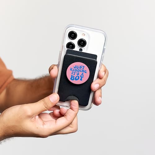 Just Kidding It's a Boy Pink Gender Reveal Party Supplies PopSockets PopWallet for MagSafe - style: Magnetic PopWallet