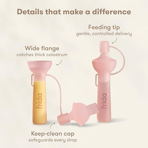 Frida Mom Colostrum Pump Adapter Kit, Safe Materials, Complete Set, 11PC | Connects to Frida Manual Breast Pump to Catch Colostrum, Includes 2 Collectors, 6 Labels, Brush & Cloth - style: Pump Adapter