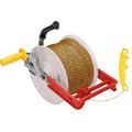 3:1 Geared Reel Prewound Polywire, Electric Fence Wire Reel, with Auxiliary Winding Handle, Plus 1 Free 8 inch Insulgrip, Suitable for Building Farm Electric Fences - size: 1640 ft x 1 standard reel x 1 guide x 1 Handle