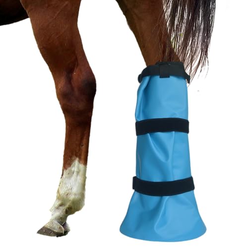 yeezo Easy Use Hoof Soaking Boot for Horse Soaker Bag Equine Soaking Boot Hooves Care Treatment Bucket Soaker Sack with EVA Pad and 2 Elastic Bands
