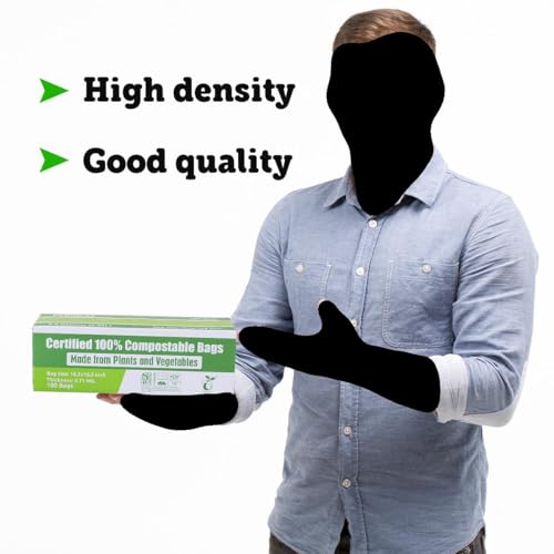 Compost Bags, Compostable Trash Bags 3 Gallon Compostable Bags 200 Count Small Compost Bags for Countertop bin Extra Thick 0.71 Mil. ASTM D6400 Certified By BPI and TÜV AUSTRIA (3 Gallon, 200 Units) - size: 200 Count (Pack of 1), style: 3 Gallon