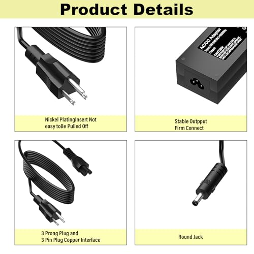 12V Power Cord for Nurture Right 360° Egg Incubator Compatible with Nurture Right 360° Egg Incubator Charger Power Adapter Cord