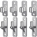 Heavy-Duty 304 Stainless Steel Gate Hinges, 4-Pack Wall Mount Gate Hardware Female & Male Hinges Pin, Non-Welding Design for Wooden Fences and Farm Gates - color: Silver, 4 Pack