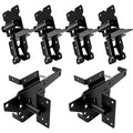 WINSOON 304 Stainless Steel Self Locking Gate Latch and Gate Hinges 2 Sets | Heavy Duty Fence Gate Hardware Kit, for Vinyl Fence Gate and Wooden Fences Gate, Adjustable Tension, Automatic, Rust Proof