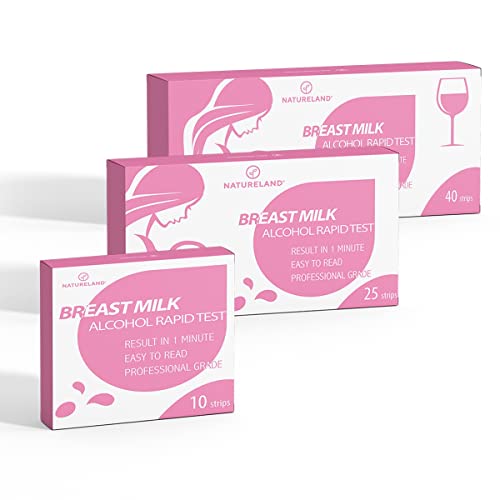 NATURELAND Breast Milk Alcohol Test Strips, 10 Second Results, 40 Count | Quick accurate at-home check for alcohol in breast milk; dip and read in 10 seconds for peace of mind while nursing - size: 40
