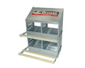 Brower Galvanized Steel 4 Hole, 20 Hen Capacity Outdoor Poultry Brooding Chicken Nesting Box with Hinged Folding Perches, Silver - size: 24.0"L x 12.0"W x 34.0"H