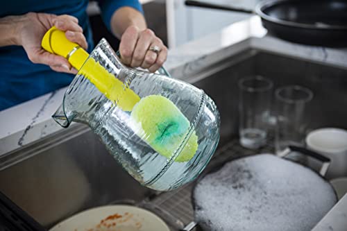 Colors May Vary | Soap Dispensing Dish Brushes, Texture Changing Washing Up Sponges With Liquid Dispenser - color: Blue
