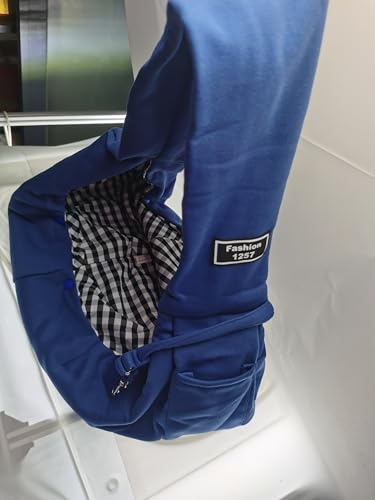 CYBERNOVA Small Pet Dog Cat Sling Carrier for 3-15lbs, with Pocket,Hand-Free Pet Bag Dog Cat Puppy Carry Bag for Travel and Walking Outdoor (Blue) - color: blue