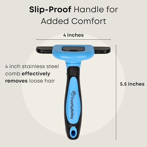 Short Hair Deshedding Brush for Dogs & Cats - Grooming Comb | Short-hair Deshedder Grooming Comb for Dogs and Cats to Loosen and Remove Shedding Fur