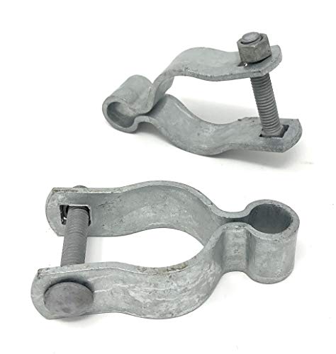 Pressed Steel Chain Link Fence Frame Hinge w/Bolt - (2 Sets Pack) (1-5/8") - size: 1-5/8 Inch