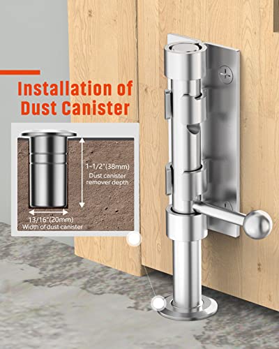 Heavy Duty Slide Bolt Gate Latch Hardware, 6.3 Inch, Silver | Solid 304 Stainless Steel Latches Electroplating Finish, Barrel Bolt Lock for Wooden Fence, Interior, Yard/Barn/Shed Door - color: Silver - 1 Pack