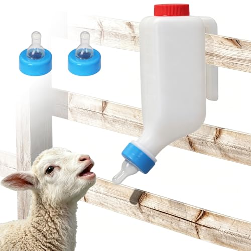 800ml Lamb Feeding Bottle Thickened Goat Feeder Hang Upside Down for Lamb | Convenient Hanging Design，Clear Scale Markings，High-quality silicone pacifiers—gentle, bite-resistant, and long-lasting