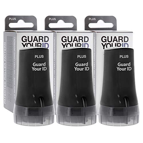 Guard Your ID Identity Theft Protection Roller Stamp, 3-Pack for Mail - color: Black, size: Standard 3-Pack