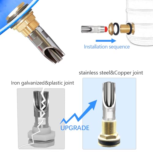 Pig Waterer Nipple 5 PCS Automatic Pig Nipple Drinkers with 5 Pcs Brass Water Tank Connector 1Pcs Hole Opener Pig Waterer Feeder Systems Kit for Hog Pig Goats Swine Piglets Drinking