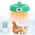 Chicken Coop Heater with Circulation Fan and Temperature Adjustment, Measure Temperature, Lighting and Remote Control, Ideal for Chicken,Poultry Brooding, Pets, Reptiles,Small Animals
