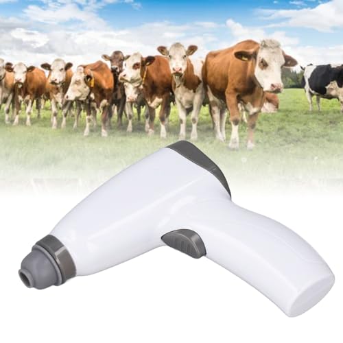 Electric Cow Milking Machine, Rechargeable Battery Milker Powered Pulsation Vacuum Pump with 2 Teat Cups, Handheld Portable Milking Machine for Goats with Stainless Steel Buckets