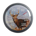 Taylor White Tail Deer Large Indoor Outdoor Dial Thermometer, Wireless Thermometer with Easy to Read Large Numbers for Patio, Pool, Garden or Garage, and Indoor Areas, 13.25-inch, White Tail Dee, Blue - style: White Tail Deer