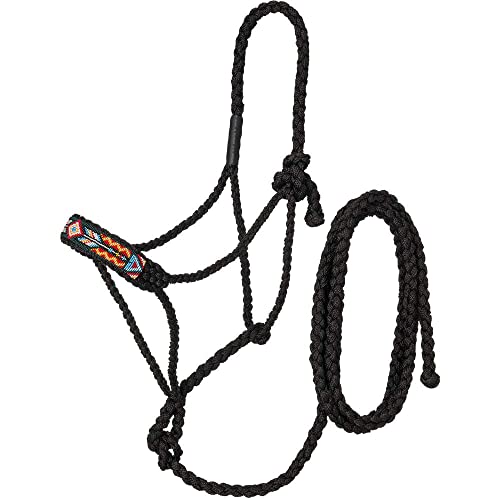 Tough 1 Beaded Mule Halter w.Lead Black Arrow - color: Arrow/Diamond