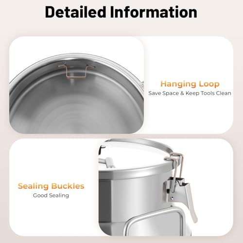 20L 5.3 Gallon Milk Can Stainless Steel Milk Bucket Wine Pail Bucket Versatile Milk Can Wine Bucket Liquid Storage Milk Transport Can Tote Jug with Sealed Lid Heavy Duty and Carry Handle - size: 20L 5.3 Gallon