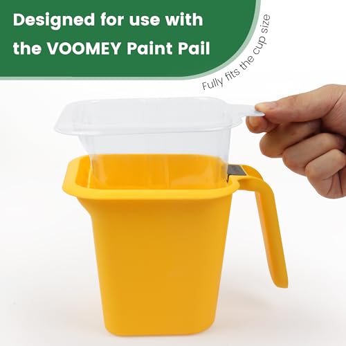 Voomey 20pack Paint Pail Liners, Plastic Disposable Bucket Liner Set for Paint Cups,Holds Up to A 16 oz. of Paint or Stain (Only Applicable to VOOMEY 16 oz. Paint Cup) - color: 20pack Paint Pail Liners