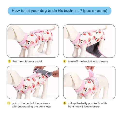Recovery Suit for Dogs Cats After Surgery, Cone Alternative, Pink, S | Soft Breathable Fabric, Prevents Licking & Scratching, Easy to Put On, Machine Washable, Post-Surgery, Wound Protection - color: Pink, size: S (Back:11.4-13.4'', Weight:7-15 LB)