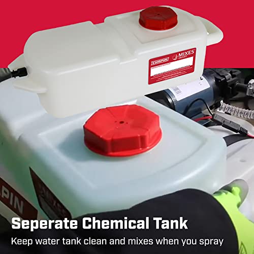 CHAPIN 97661E: 15-Gallon Made in the USA 15-Gallon Mixes on Exit 12V, 2.5 GPM Pump ATV/UTV Tow Behind Spot Sprayer with Separate Water Tank and Concentration Tank to Mix on Demand, Translucent White