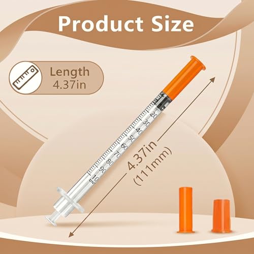 1ml 31G 1/4" (6mm) Lab Syrings, Individually Wrapped, Box of 100 - size: 1ml 31G 1/4 Inch