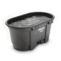 Rubbermaid Commercial Products Stock Tank 100-Gallons Structural Foam Heavy Duty Container for Livestock/Animal/Cattle Feed & Water Outdoor Homemade Pool/Hot Tub/Bathtub & Pet Cleaning/Dog Wash - size: 100 Gallon