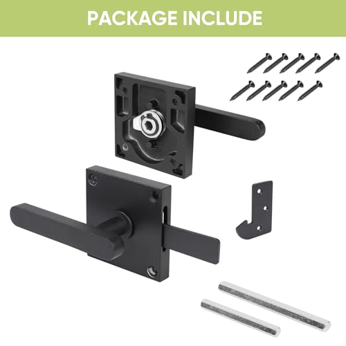 BARNSMITH Gate Latch, Heavy Duty Double Side Gate Latches, Matte Black Fence Latch, Garden Door Latch, Pool Gate Latch, Right Swing - size: GL01-R