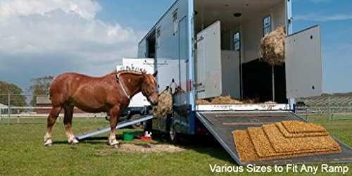 Horse Van Natural Coco Coir Mat (3' x 4') - Heavy Duty, High Traction, Woven Backed Coconut Fiber for Trailers & Ramps - size: 3' x 4'