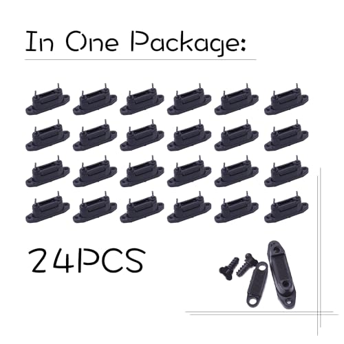 KuGuo Electric Fence Insulator, 24 Pack for Wood and Plastic Posts | UV-resistant plastic construction provides reliable insulation for polywire, tape and outdoor livestock fence systems