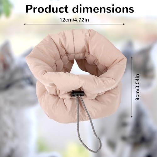 BOXOB Adjustable Lightweight Waterproof Recovery Collar | Soft for Cats & Dogs Kitten Cone to Stop Licking After Surgery - Prevents Licking Wounds (S, Khaki) - color: Khaki