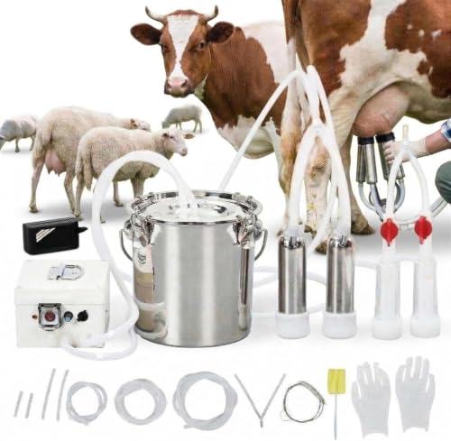 3L Milking Machine, Rechargeable Battery & Adjustable Suction Pulsation Vacuum Electric Milker, Portable Milker with Food-Grade Silicone Cups and Tubes - size: 3L