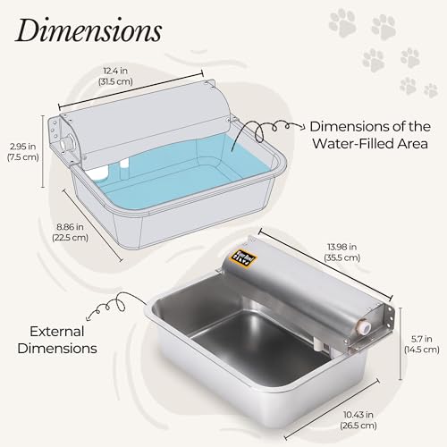 Automatic Pet Water Dispenser - 304 Stainless Steel Auto-Fill Water Bowl for Dogs - Poultry & Livestock - Float Water Level Control - 3/4" GHT Faucet Compatible - Wall Mount/Ground Usage - size: 1 GAL