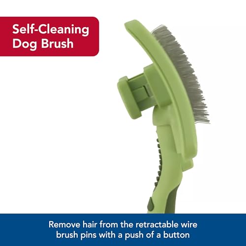 Coastal Pet Safari Dog Self-Cleaning Slicker Brush - Dog Deshedding Brush - Prevents Mats and Tangled Hair - For Dogs with Short or Long Hair - Small - 7" x 3.6" - size: Small