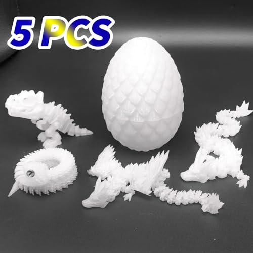 5 Pcs，12" 3D Printed Noctilucent Rainbow Dragon Eggs,Dinosaur,Crystal Dragon Toys,Snake, Animals,Fidget Toy,Desk Executive Toy，Easter Eggs Basket Stuffers,Toys for Boys Kids Teen 5-7 4-6 8-12 - color: Pp-06