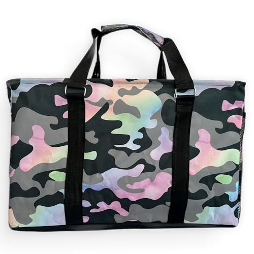 Large Collapsible Tote - color: Rainbow Camo