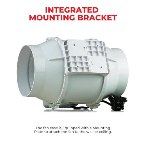 VENTS-US TT 200-8 inch Inline Fan for Ducting with High Static Pressure Application - Ideal Solutions for Multi-Purpose Supply or Exhaust Use in Household and Commercial Ventilation