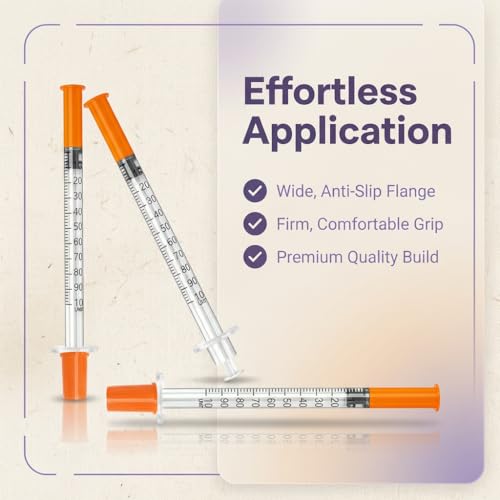 1ml/cc jeringas 31G 5/16" (8mm), Individually Wrapped, Box of 100 - size: 1ml 31G 5/16 Inch