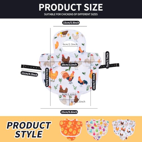 Chicken Saddles for Hens, Chicken Apron Hen Saddle with Adjustable Strap, Extended Shoulder Wing & Tail Coverage Protection Anti-Pecking Poultry Back Protector for Feather Recovery(White) - color: White