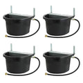 Little Giant FW16MTLBLACK 4 Gallon Capacity Automatic Float Controlled Waterer Animal Horse & Cattle Livestock Water Trough, Black (4 Pack)