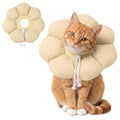 Avont Soft Cat Cone L Apricot Post-Surgery Anti-Lick Adjustable | Apricot L, Neck 9.8-13.8", Anti-Lick, Breathable, Lightweight, Soft Cotton, Adjustable Drawstring - color: Apricot, size: L (9.8" – 13.8")