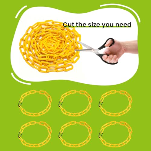 10FT Breakaway Livestock Goat Collars, Adjustable Plastic Chain Halter for Sheep, Goat Show Collars, Anti-Choke Collars with Quick Release Links for Goats, Sheep, Alpacas, Cows
