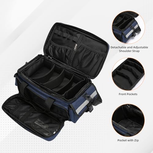 Medical Bag,First Aid Bag,Emergency Bag, Organizer Professional First Responder Trauma Bag with Detachable Dividers for Nurses,Home Health Care, EMT(Bag Only) - color: Blue