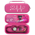 BOVKE Stethoscope Case for 3M Littmann Classic III/Cardiology IV–Raspberry | Lightweight II S.E/ MDF Acoustica Stethoscopes Hard Bag, Medical Supplies Case for Nurses, Doctors, Nursing School Essentials - color: Raspberry