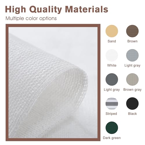 SUNNY GUARD 2.5' x 5' Balcony Privacy Screen, HDPE Patio Railing Cover Fence - color: White, size: 0 2.5' x 0 5'