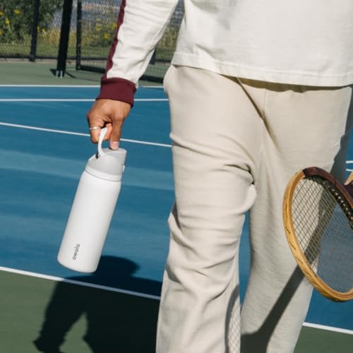 Owala FreeSip Stainless Steel Water Bottle 24 oz Shy Marshmallow - color: Shy Marshmallow, size: 24 Ounces
