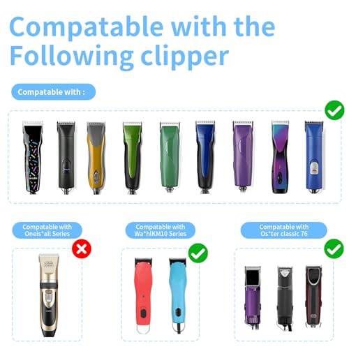 3 Pcs Size 7FC Detachable Dog Grooming Blades, Compatible with Andis, Oster A5, Wahl KM10 Series Clippers, Cut Length 3.2mm, Black (7FC 3.2mm, 3Pcs) - size: 7FC 3.2mm, 3Pcs